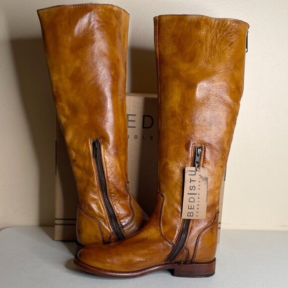 BED STU Tess Windsor Tan Riding Boots Size 8.5 - Picture 2 of 16